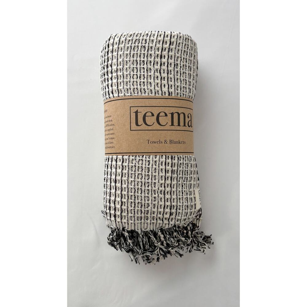 Teema The Quartz Waffle Organic Cotton Turkish Towel Bath Sheet New 66" x 3​6